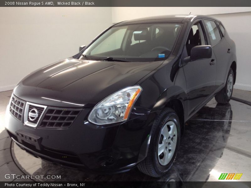 Wicked Black / Black 2008 Nissan Rogue S AWD