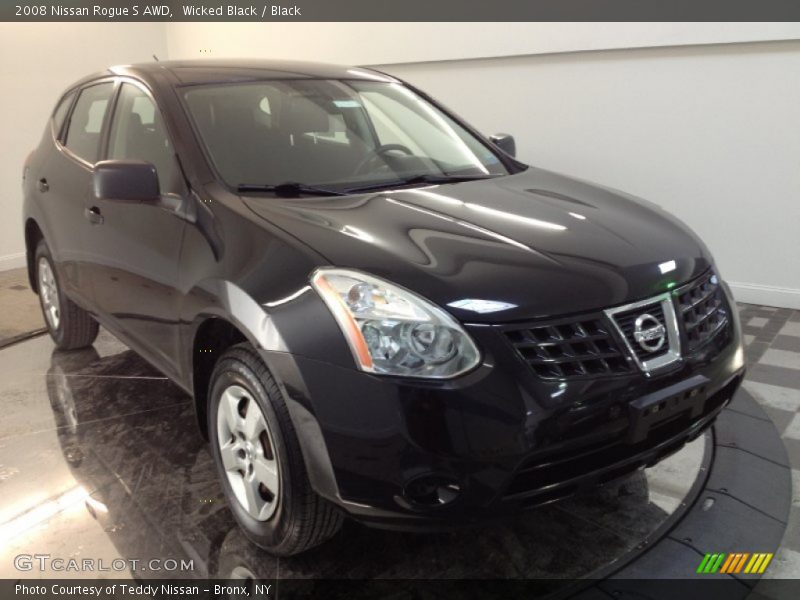 Wicked Black / Black 2008 Nissan Rogue S AWD
