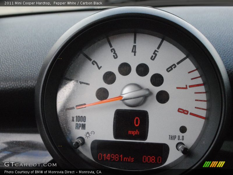 Pepper White / Carbon Black 2011 Mini Cooper Hardtop