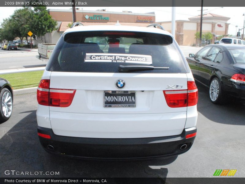 Alpine White / Black 2009 BMW X5 xDrive30i