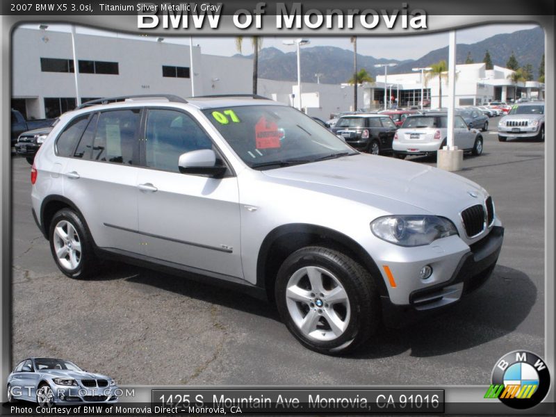 Titanium Silver Metallic / Gray 2007 BMW X5 3.0si