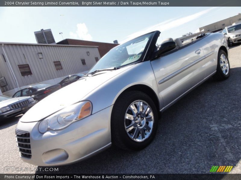 Bright Silver Metallic / Dark Taupe/Medium Taupe 2004 Chrysler Sebring Limited Convertible