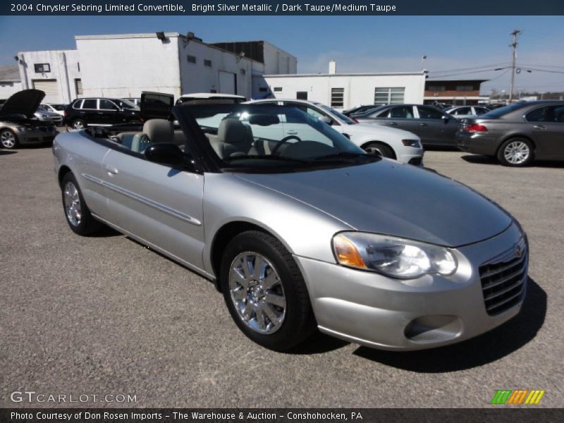 Bright Silver Metallic / Dark Taupe/Medium Taupe 2004 Chrysler Sebring Limited Convertible