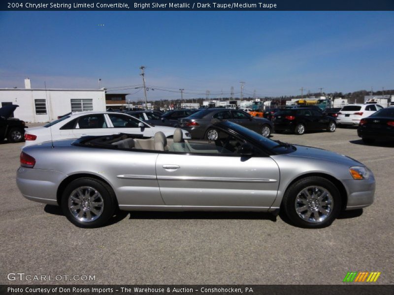 Bright Silver Metallic / Dark Taupe/Medium Taupe 2004 Chrysler Sebring Limited Convertible