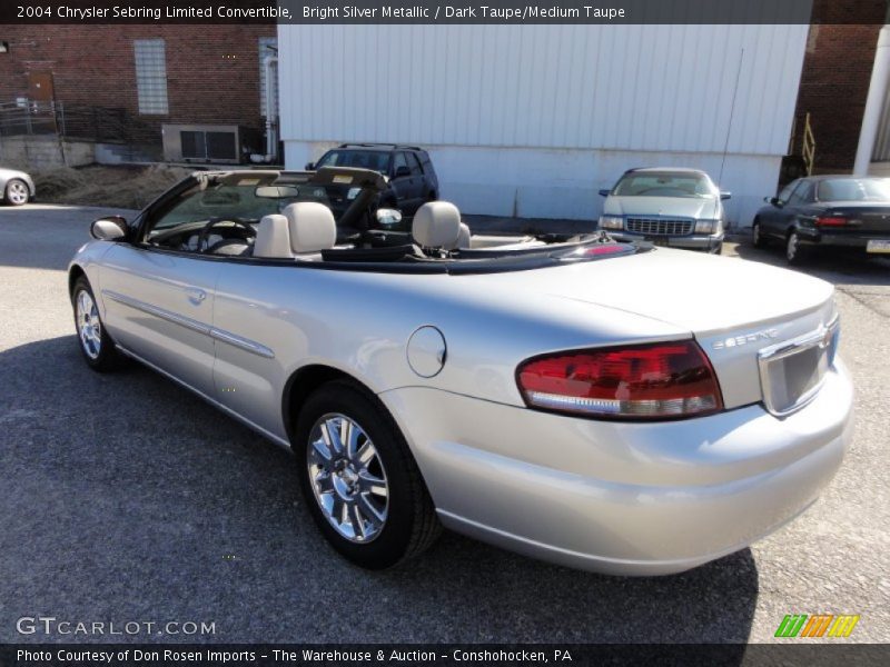 Bright Silver Metallic / Dark Taupe/Medium Taupe 2004 Chrysler Sebring Limited Convertible