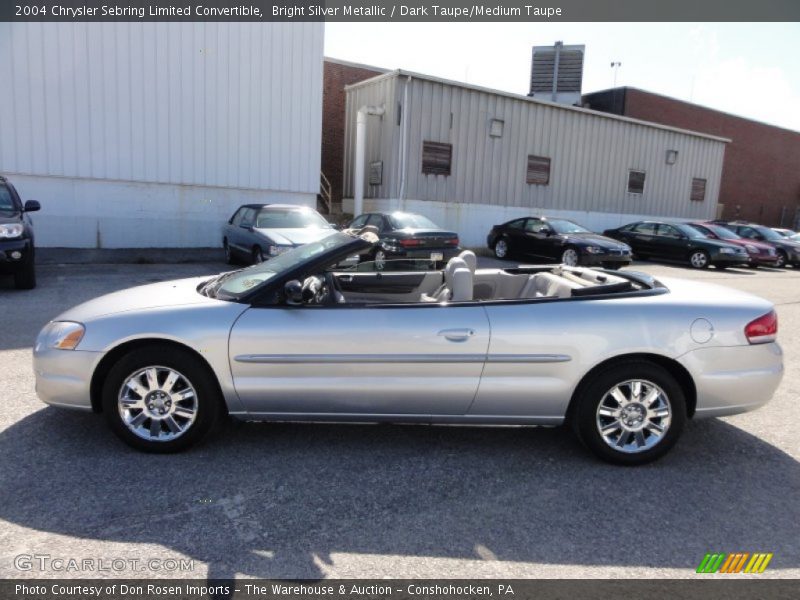 Bright Silver Metallic / Dark Taupe/Medium Taupe 2004 Chrysler Sebring Limited Convertible