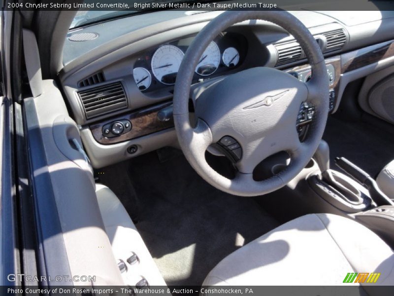 Bright Silver Metallic / Dark Taupe/Medium Taupe 2004 Chrysler Sebring Limited Convertible