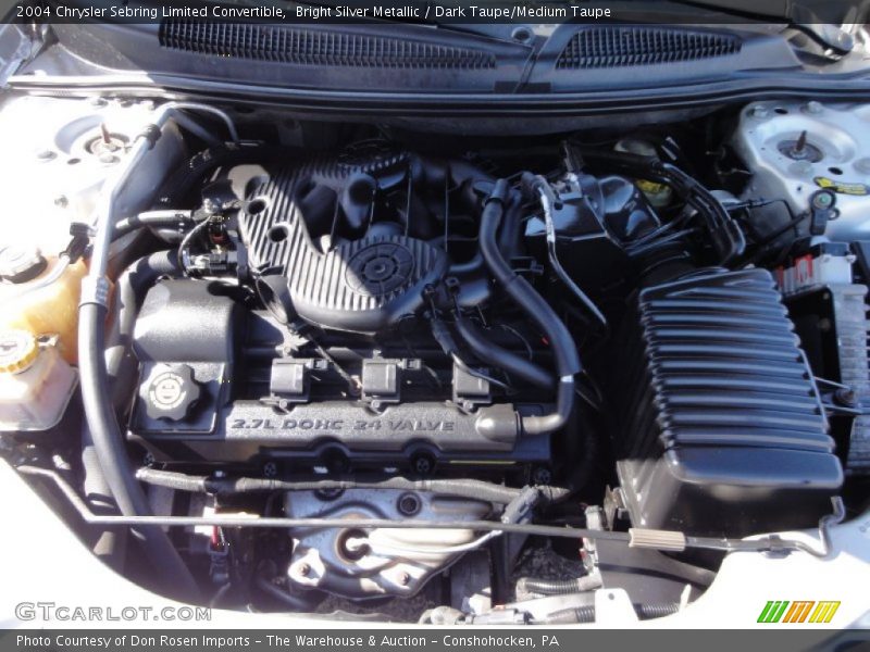 Bright Silver Metallic / Dark Taupe/Medium Taupe 2004 Chrysler Sebring Limited Convertible