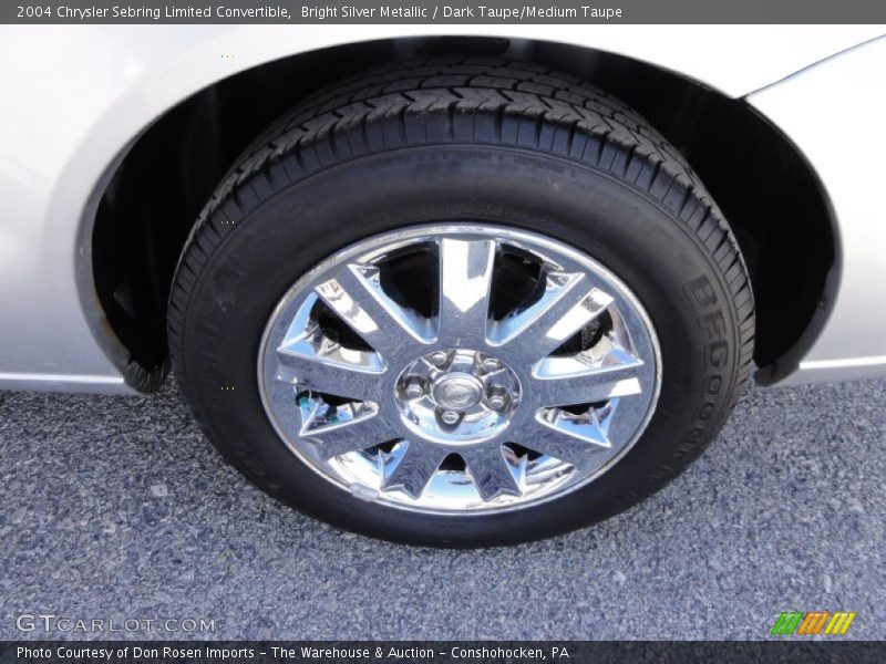 Bright Silver Metallic / Dark Taupe/Medium Taupe 2004 Chrysler Sebring Limited Convertible