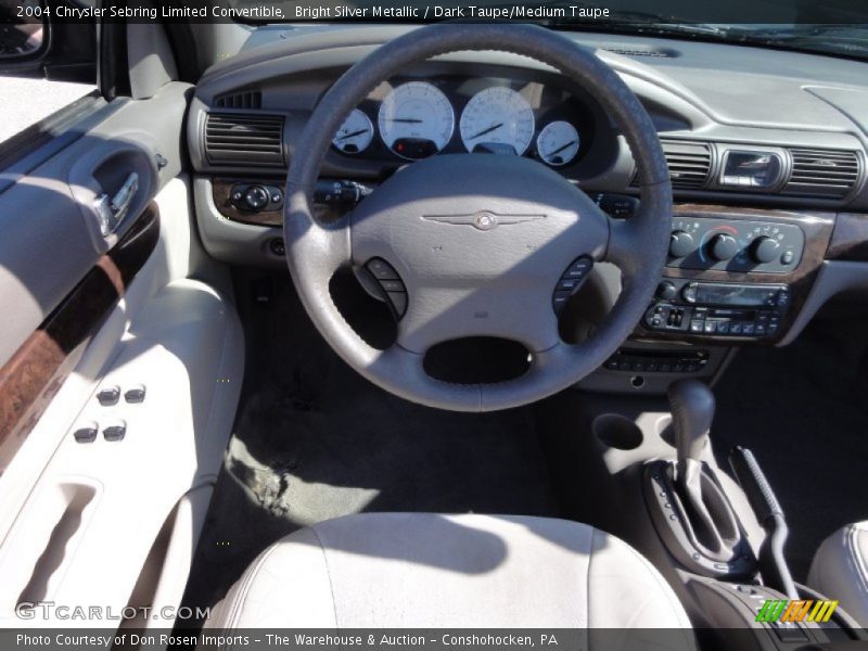 Bright Silver Metallic / Dark Taupe/Medium Taupe 2004 Chrysler Sebring Limited Convertible