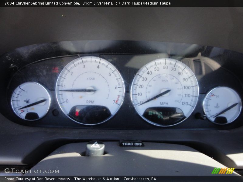 Bright Silver Metallic / Dark Taupe/Medium Taupe 2004 Chrysler Sebring Limited Convertible
