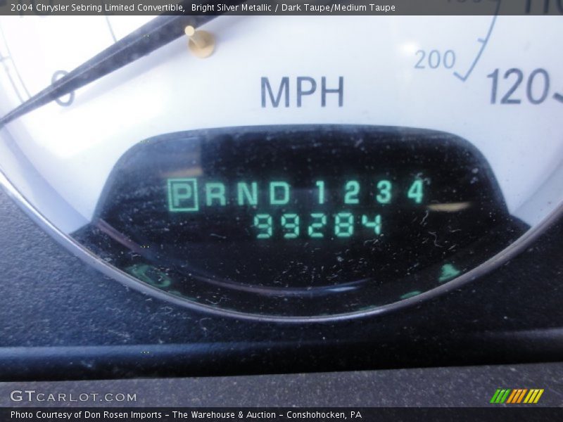 Bright Silver Metallic / Dark Taupe/Medium Taupe 2004 Chrysler Sebring Limited Convertible