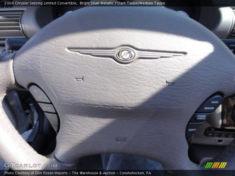 Bright Silver Metallic / Dark Taupe/Medium Taupe 2004 Chrysler Sebring Limited Convertible