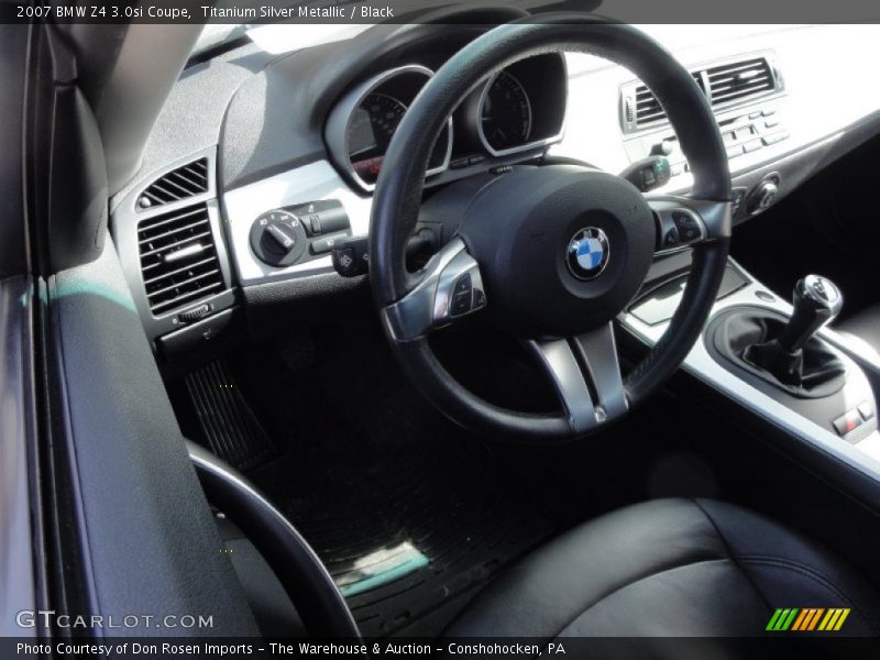Titanium Silver Metallic / Black 2007 BMW Z4 3.0si Coupe