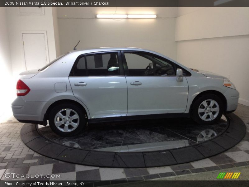 Brilliant Silver / Charcoal 2008 Nissan Versa 1.8 S Sedan