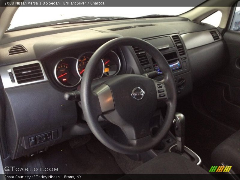 Brilliant Silver / Charcoal 2008 Nissan Versa 1.8 S Sedan