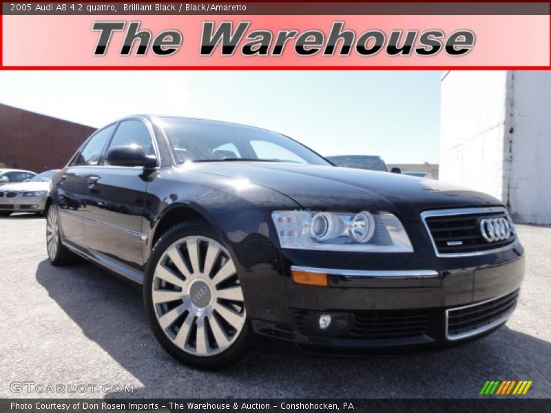 Brilliant Black / Black/Amaretto 2005 Audi A8 4.2 quattro