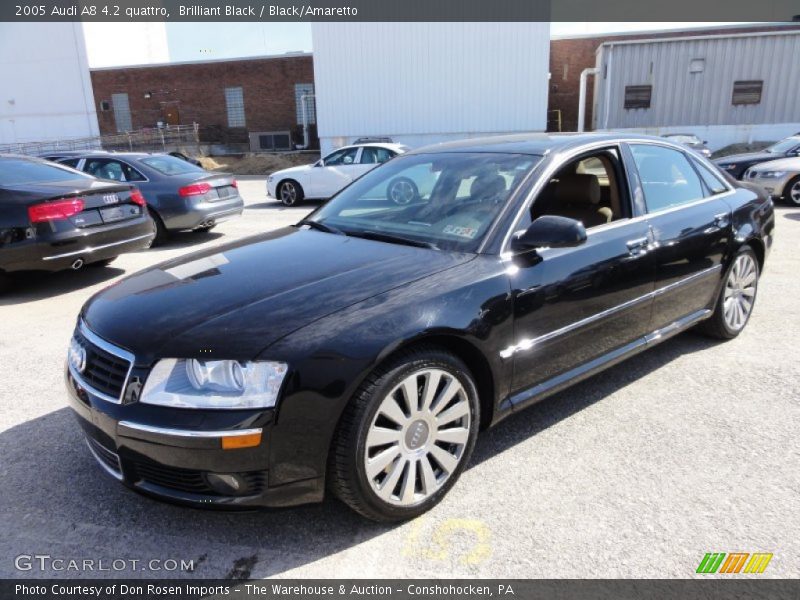 Brilliant Black / Black/Amaretto 2005 Audi A8 4.2 quattro