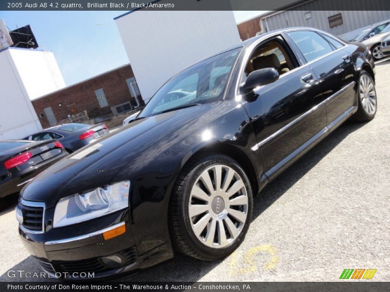 Brilliant Black / Black/Amaretto 2005 Audi A8 4.2 quattro