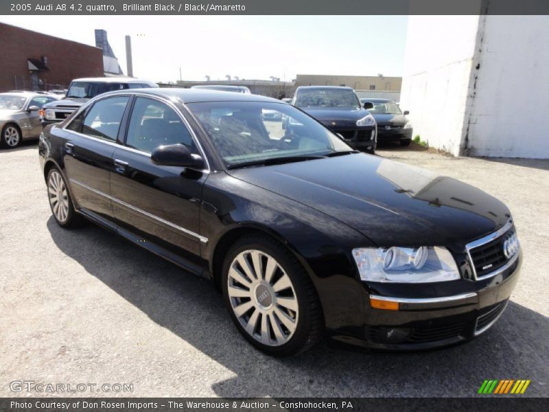 Brilliant Black / Black/Amaretto 2005 Audi A8 4.2 quattro