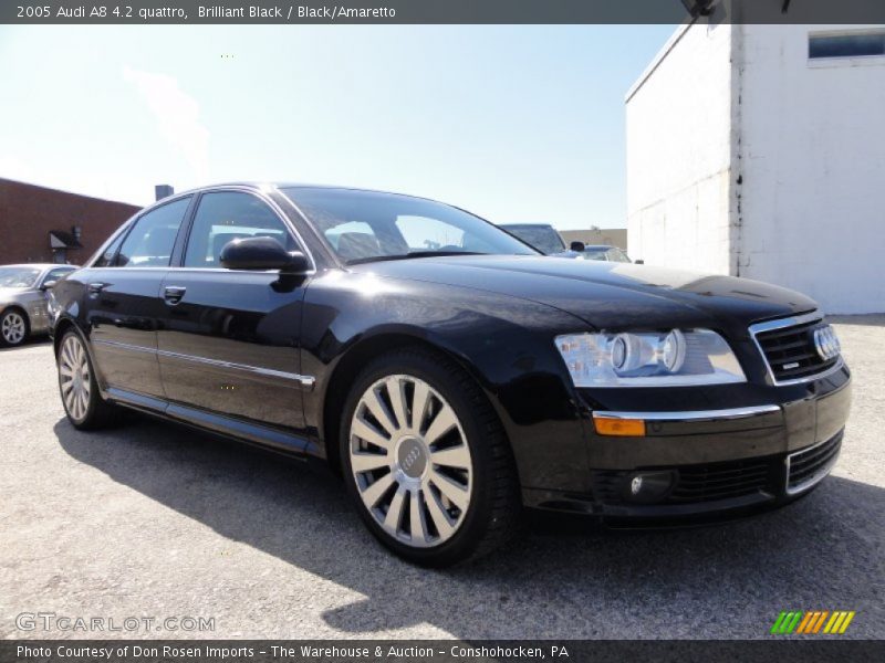 Brilliant Black / Black/Amaretto 2005 Audi A8 4.2 quattro