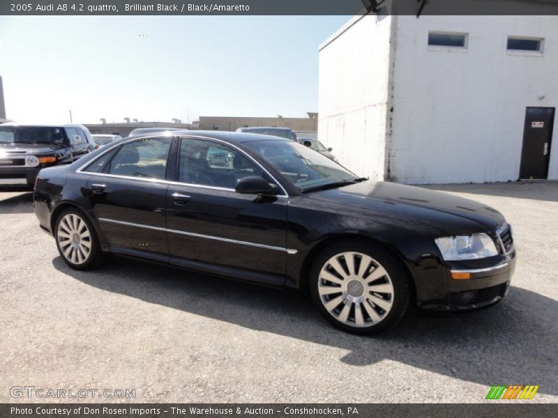Brilliant Black / Black/Amaretto 2005 Audi A8 4.2 quattro