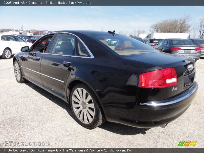 Brilliant Black / Black/Amaretto 2005 Audi A8 4.2 quattro