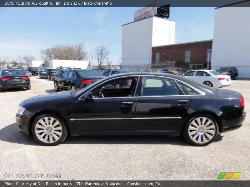 Brilliant Black / Black/Amaretto 2005 Audi A8 4.2 quattro