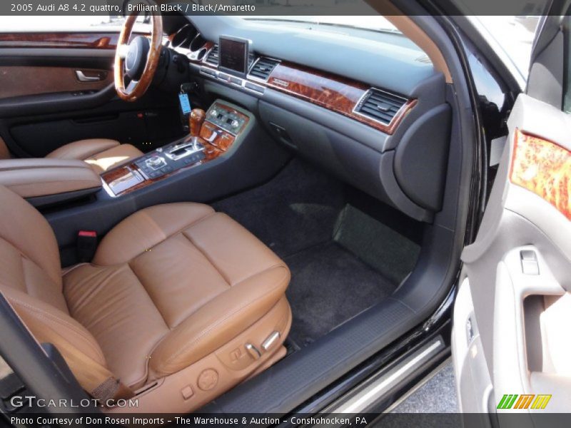 Brilliant Black / Black/Amaretto 2005 Audi A8 4.2 quattro