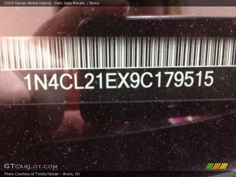 Dark Slate Metallic / Blond 2009 Nissan Altima Hybrid