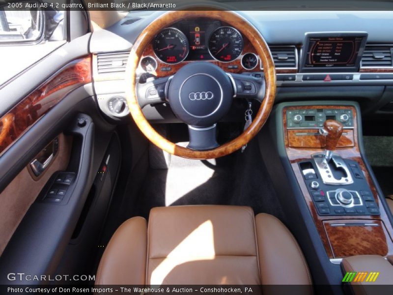 Brilliant Black / Black/Amaretto 2005 Audi A8 4.2 quattro
