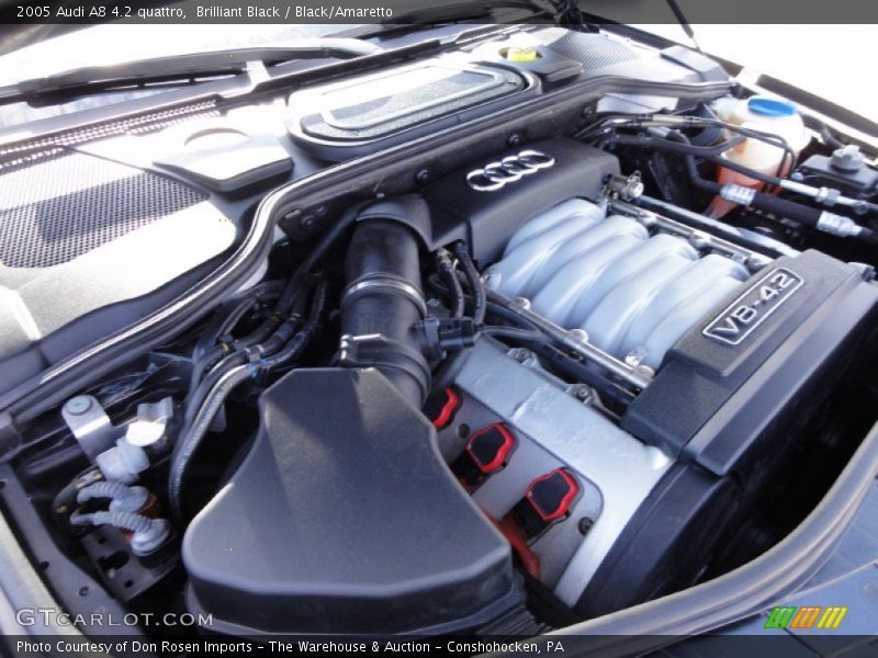 Brilliant Black / Black/Amaretto 2005 Audi A8 4.2 quattro