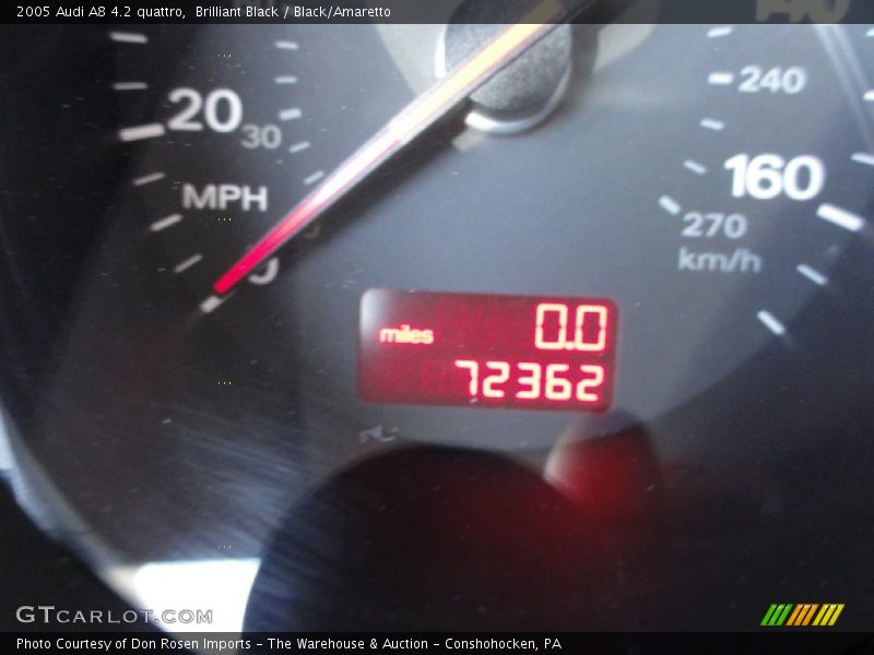 Brilliant Black / Black/Amaretto 2005 Audi A8 4.2 quattro