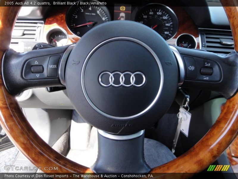 Brilliant Black / Black/Amaretto 2005 Audi A8 4.2 quattro