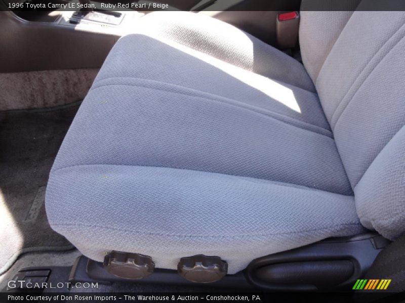 Ruby Red Pearl / Beige 1996 Toyota Camry LE Sedan