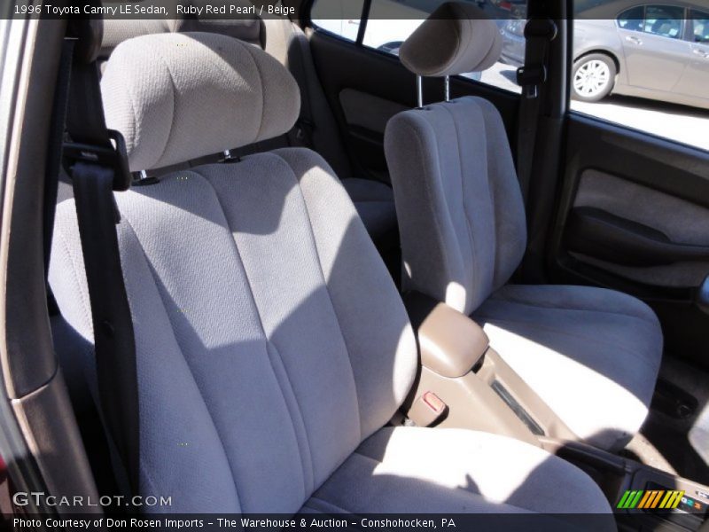 Ruby Red Pearl / Beige 1996 Toyota Camry LE Sedan