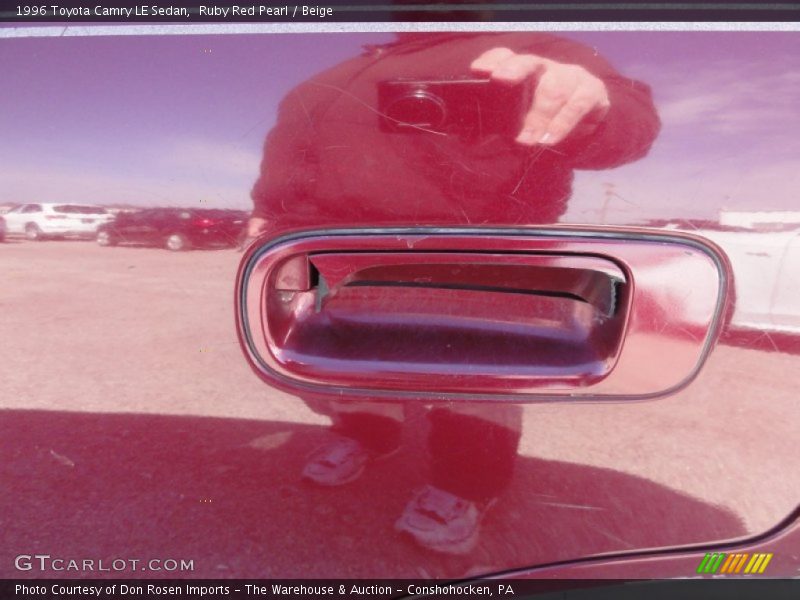 Ruby Red Pearl / Beige 1996 Toyota Camry LE Sedan