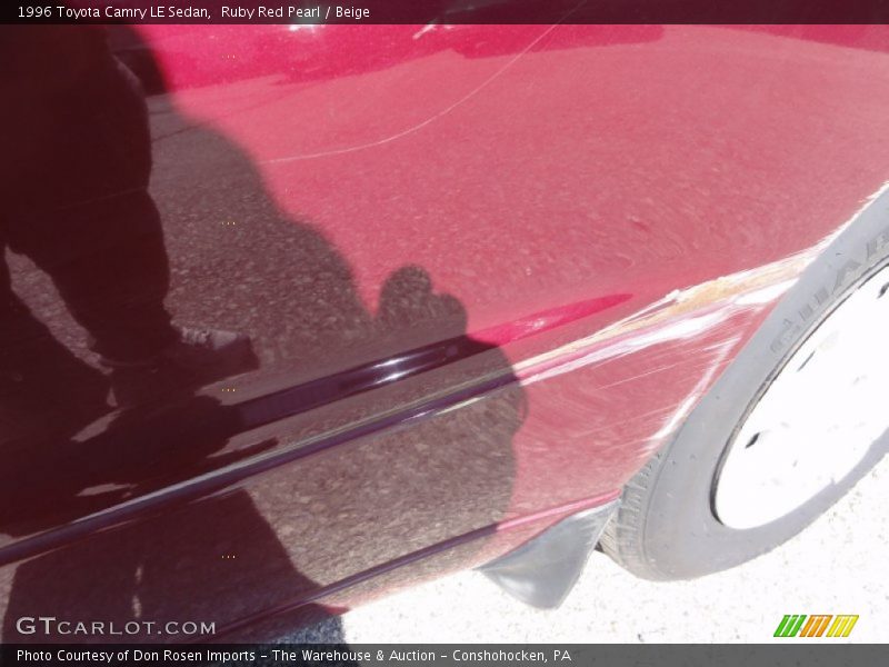 Ruby Red Pearl / Beige 1996 Toyota Camry LE Sedan