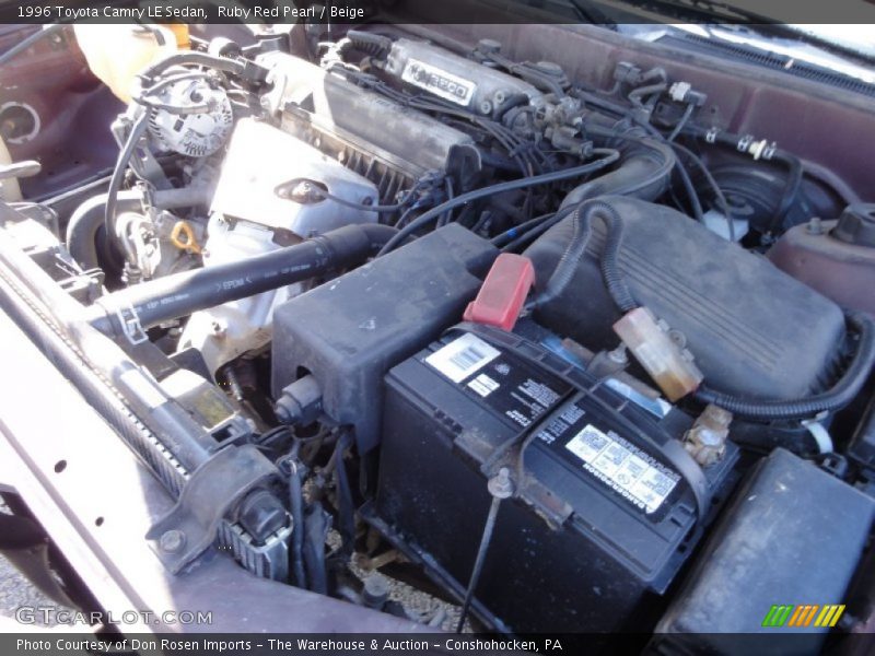 Ruby Red Pearl / Beige 1996 Toyota Camry LE Sedan