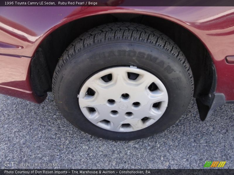 Ruby Red Pearl / Beige 1996 Toyota Camry LE Sedan