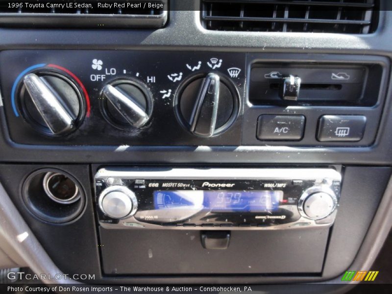 Ruby Red Pearl / Beige 1996 Toyota Camry LE Sedan