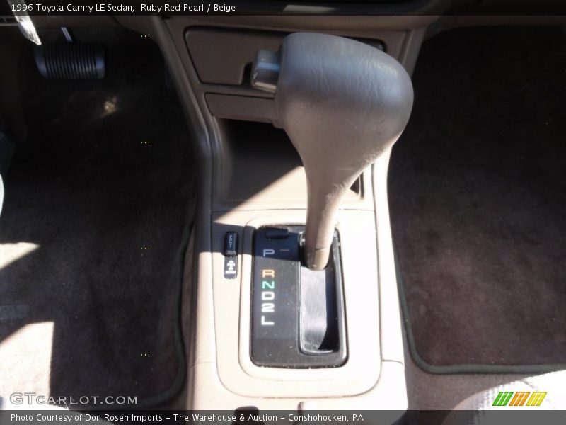Ruby Red Pearl / Beige 1996 Toyota Camry LE Sedan