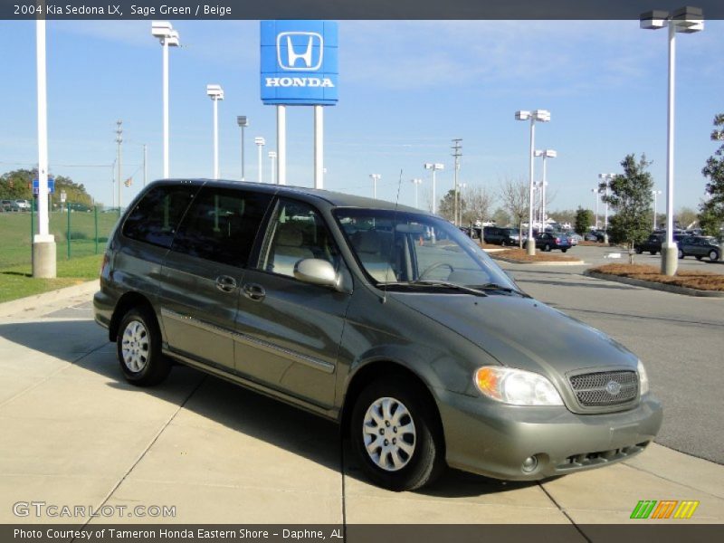 Sage Green / Beige 2004 Kia Sedona LX