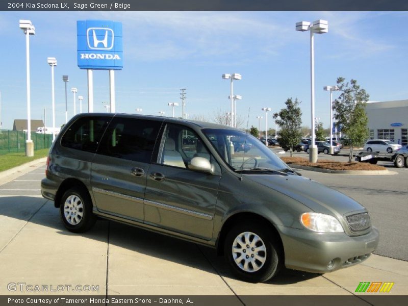 Sage Green / Beige 2004 Kia Sedona LX