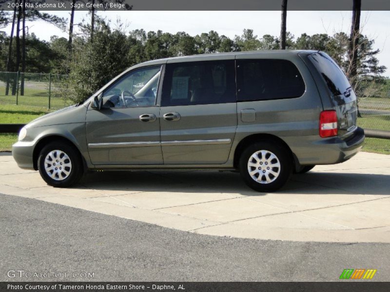 Sage Green / Beige 2004 Kia Sedona LX