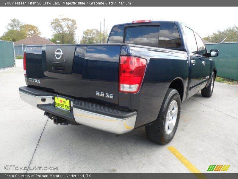 Majestic Blue / Graphite Black/Titanium 2007 Nissan Titan SE Crew Cab
