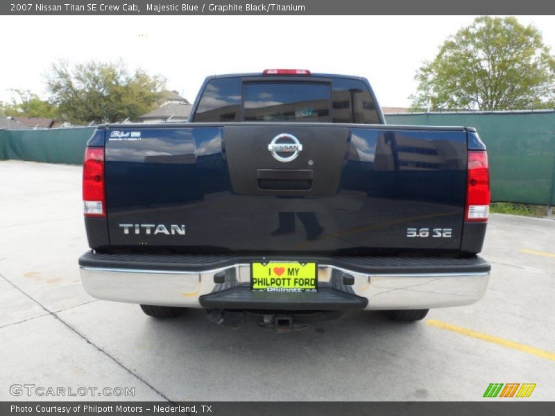 Majestic Blue / Graphite Black/Titanium 2007 Nissan Titan SE Crew Cab