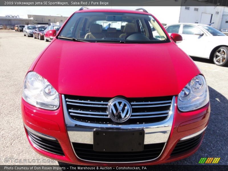 Salsa Red / Pure Beige 2009 Volkswagen Jetta SE SportWagen