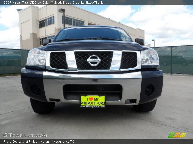 Majestic Blue / Graphite Black/Titanium 2007 Nissan Titan SE Crew Cab