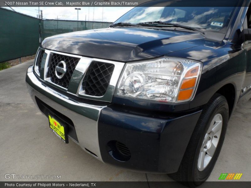 Majestic Blue / Graphite Black/Titanium 2007 Nissan Titan SE Crew Cab